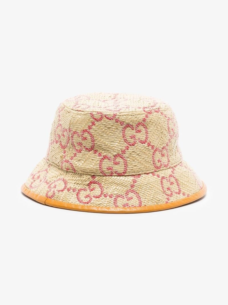 Neutral Gg Supreme Straw Bucket Hat