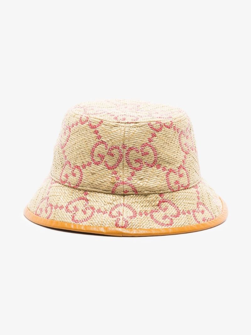 Neutral Gg Supreme Straw Bucket Hat