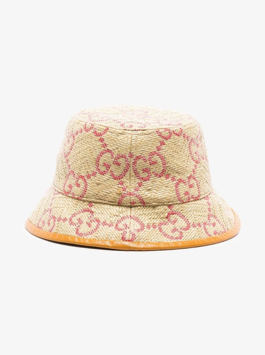 Neutral Gg Supreme Straw Bucket Hat