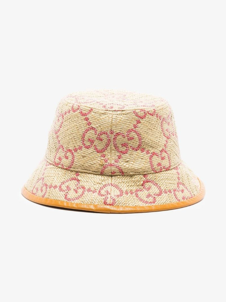 Neutral Gg Supreme Straw Bucket Hat