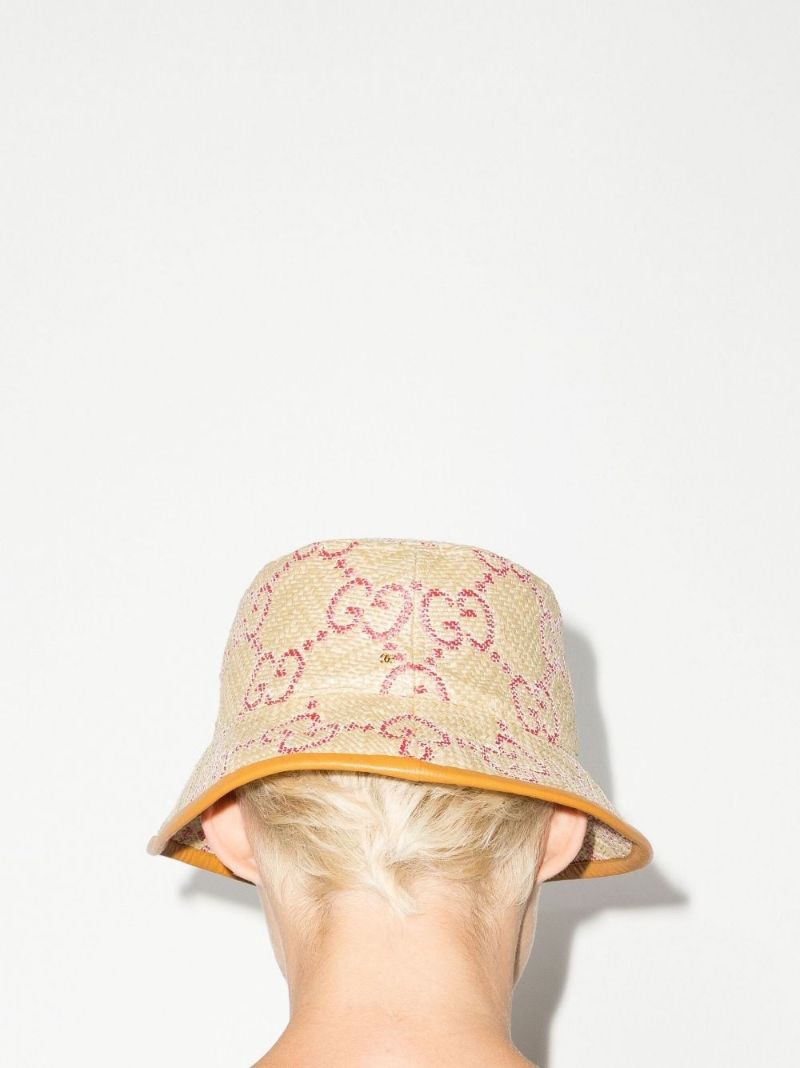 Neutral Gg Supreme Straw Bucket Hat