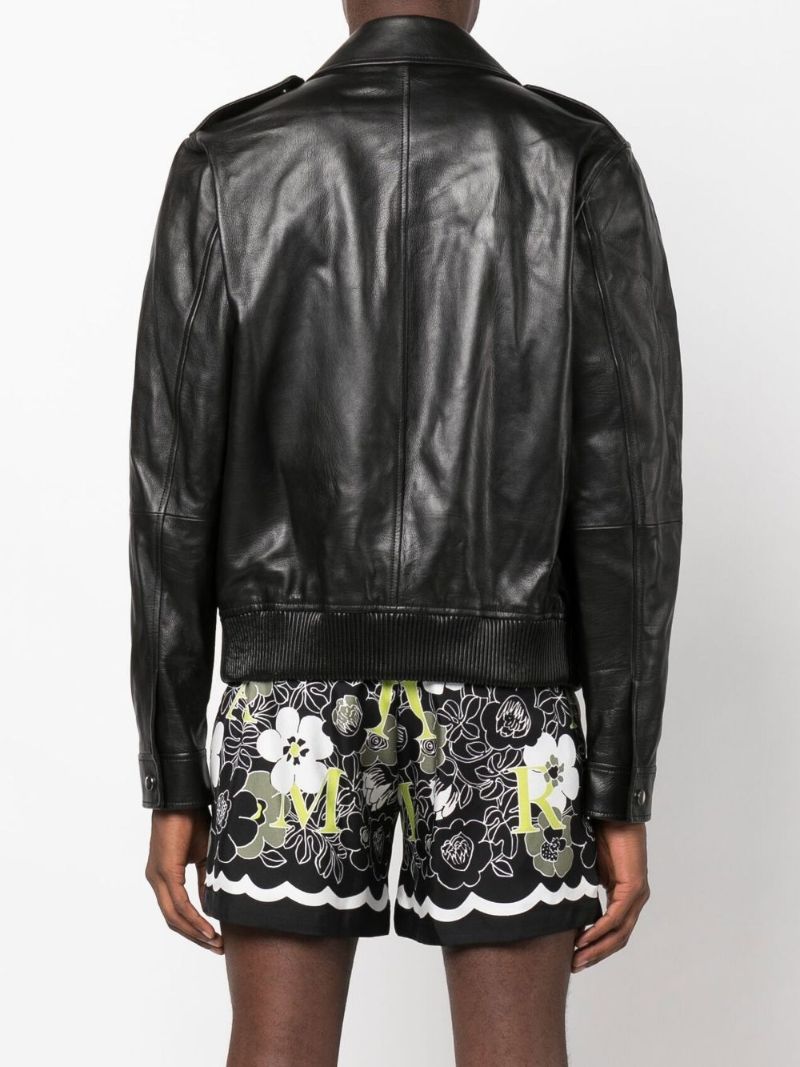 Classic Collar Leather Jacket