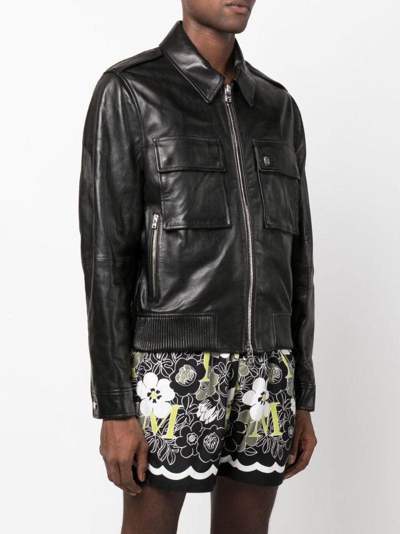Classic Collar Leather Jacket