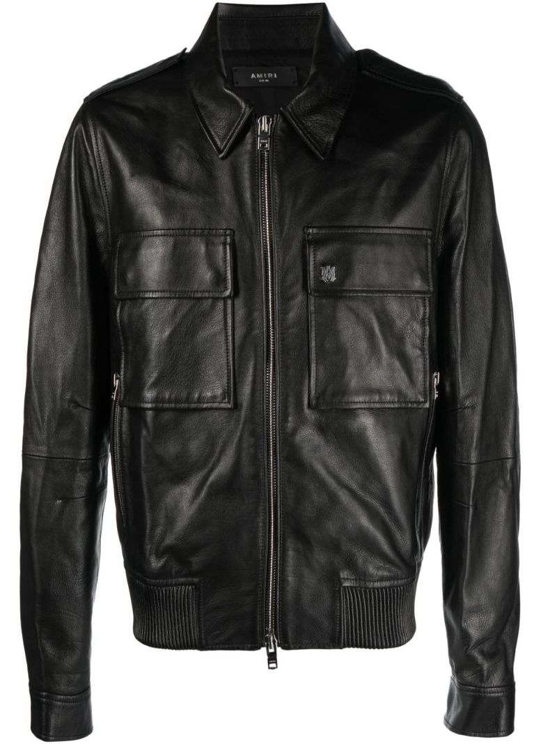 Classic Collar Leather Jacket