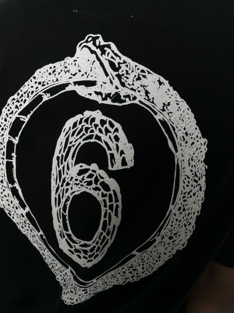 Black Logo Print Cotton T-shirt