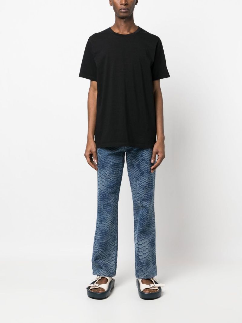 Black Logo Print Cotton T-shirt