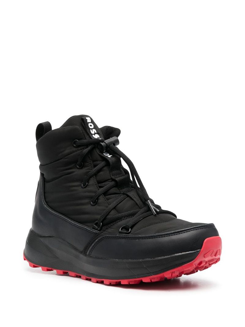 Black Podium Lace-up Boots