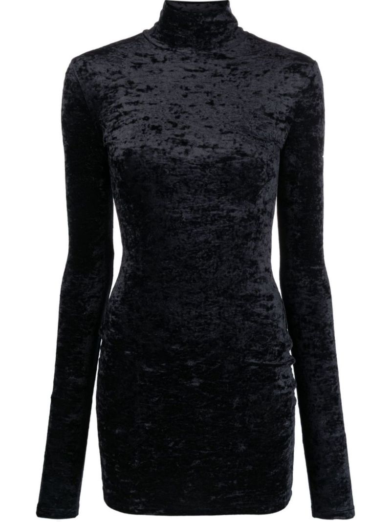 Black Hilda Velvet Mini Dress