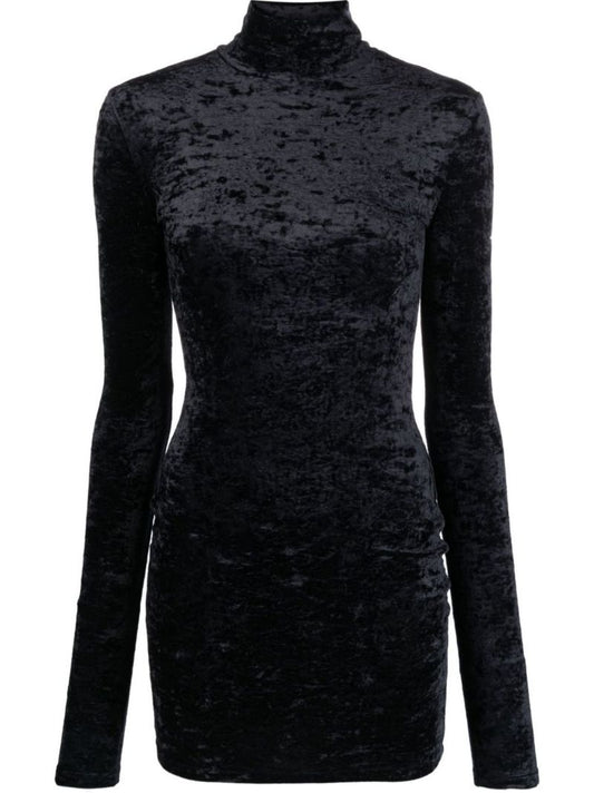 Black Hilda Velvet Mini Dress