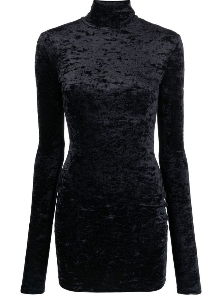 Black Hilda Velvet Mini Dress