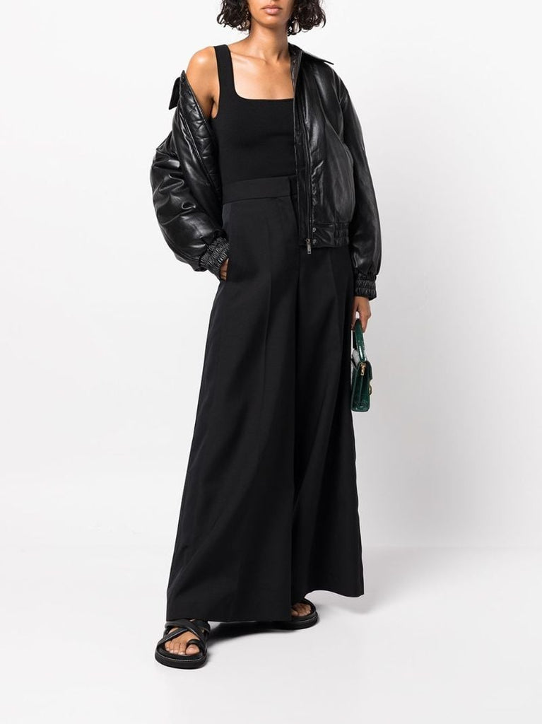 Black Square Neck Vest Top