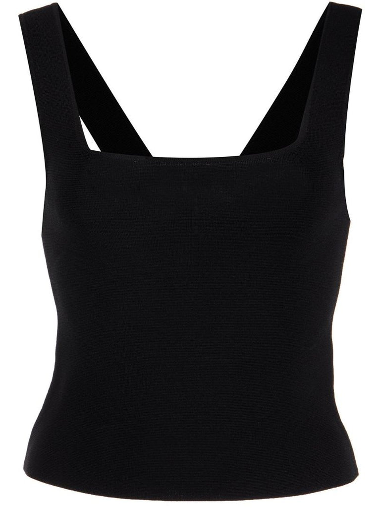 Black Square Neck Vest Top