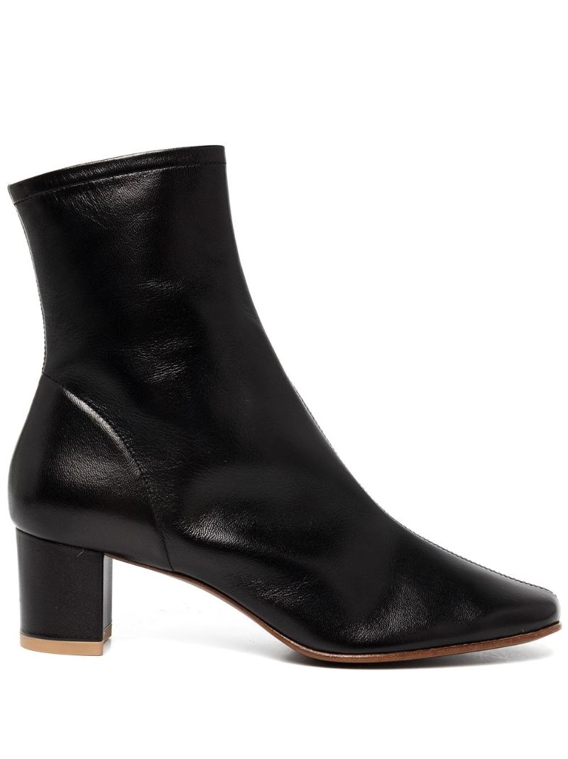 Black Sofia 65 Leather Ankle Boots