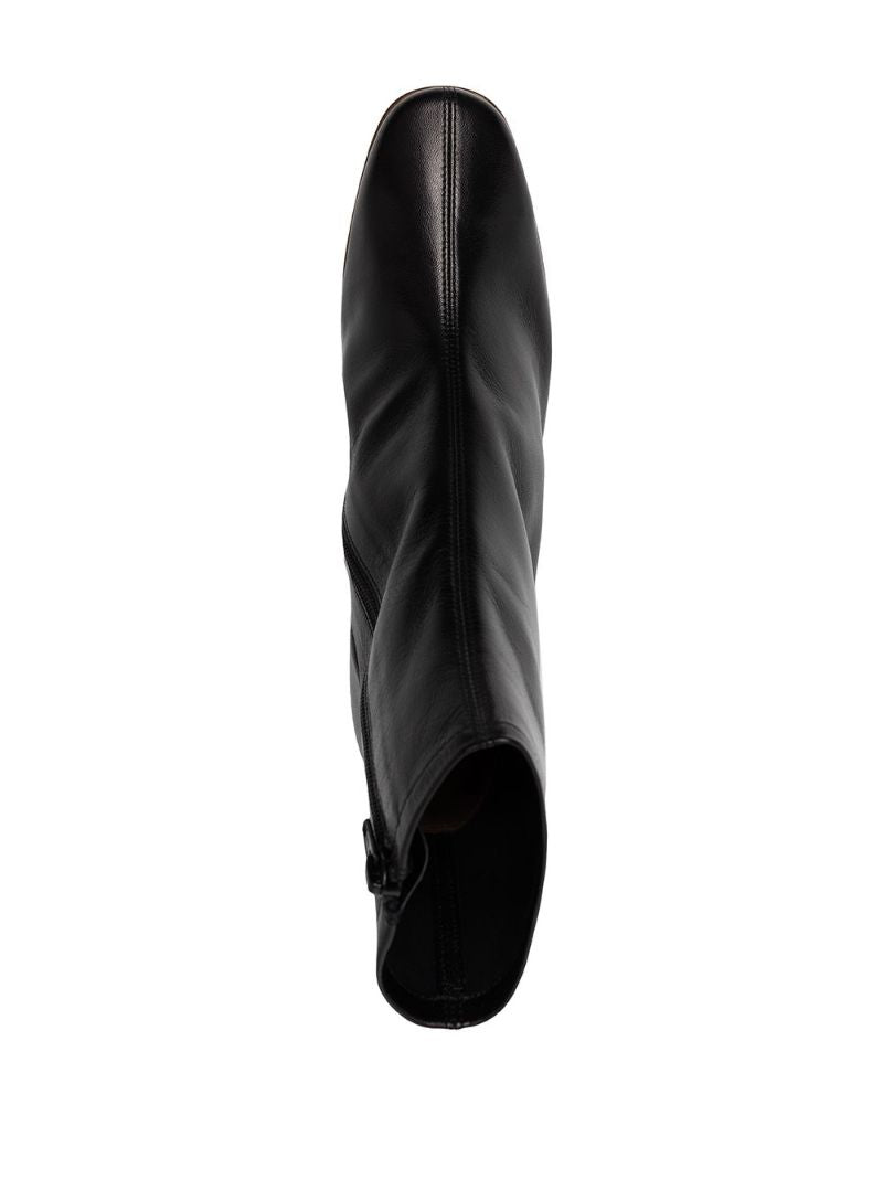 Black Sofia 65 Leather Ankle Boots