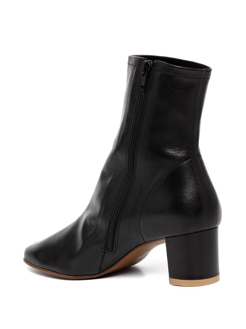 Black Sofia 65 Leather Ankle Boots