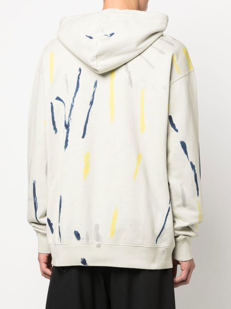 Neutral Tie-dye Print Cotton Hoodie