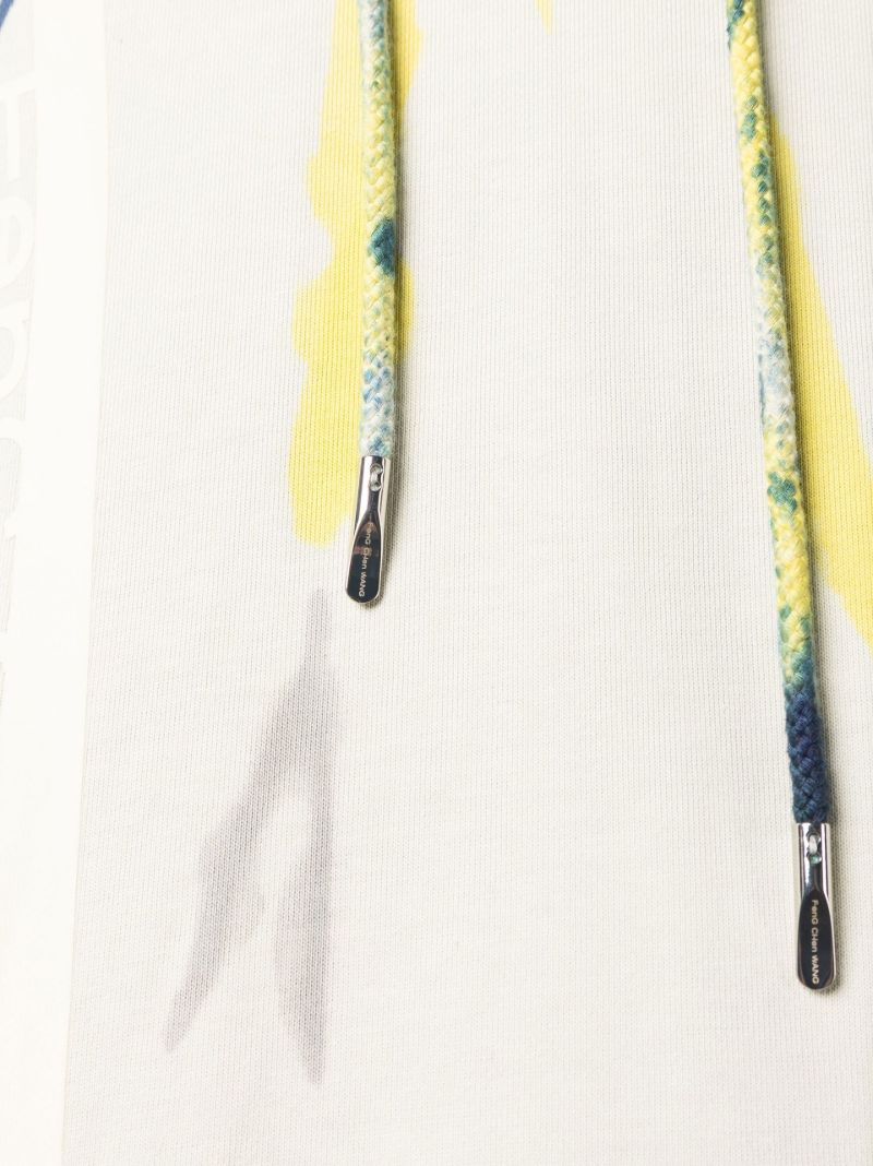 Neutral Tie-dye Print Cotton Hoodie