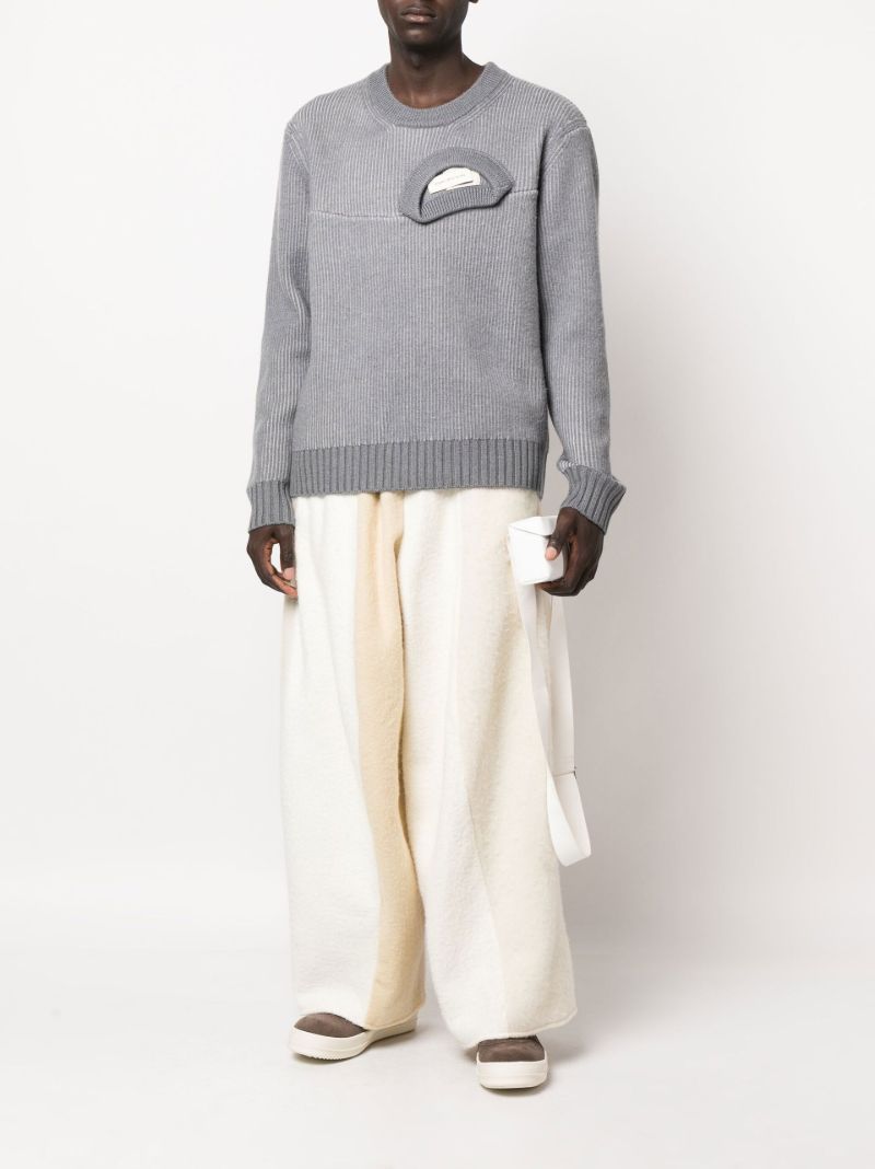 Grey 2-in-1 Wool Sweater