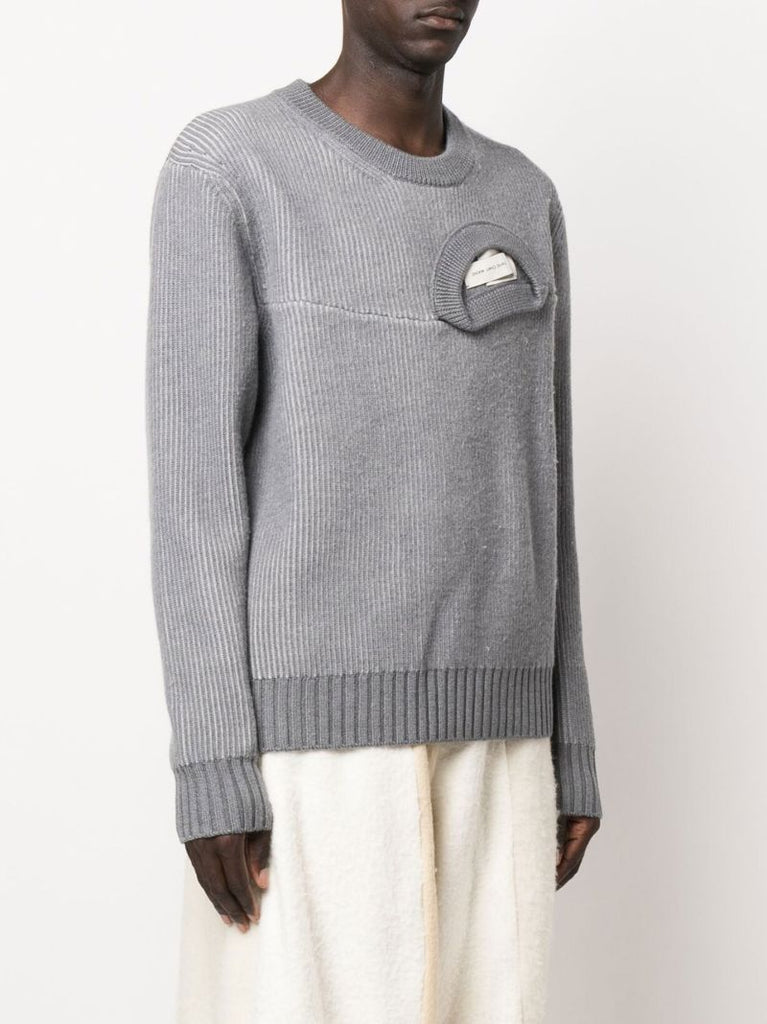 Grey 2-in-1 Wool Sweater