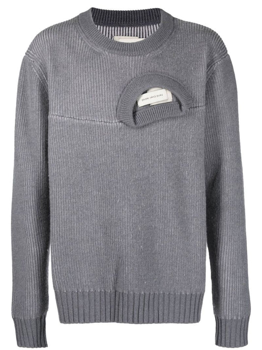 Grey 2-in-1 Wool Sweater