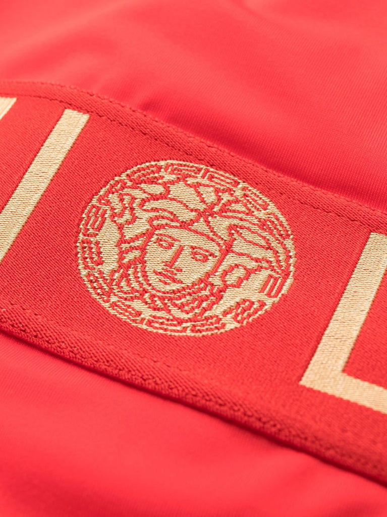 Red Greca Waistband Swimsuit