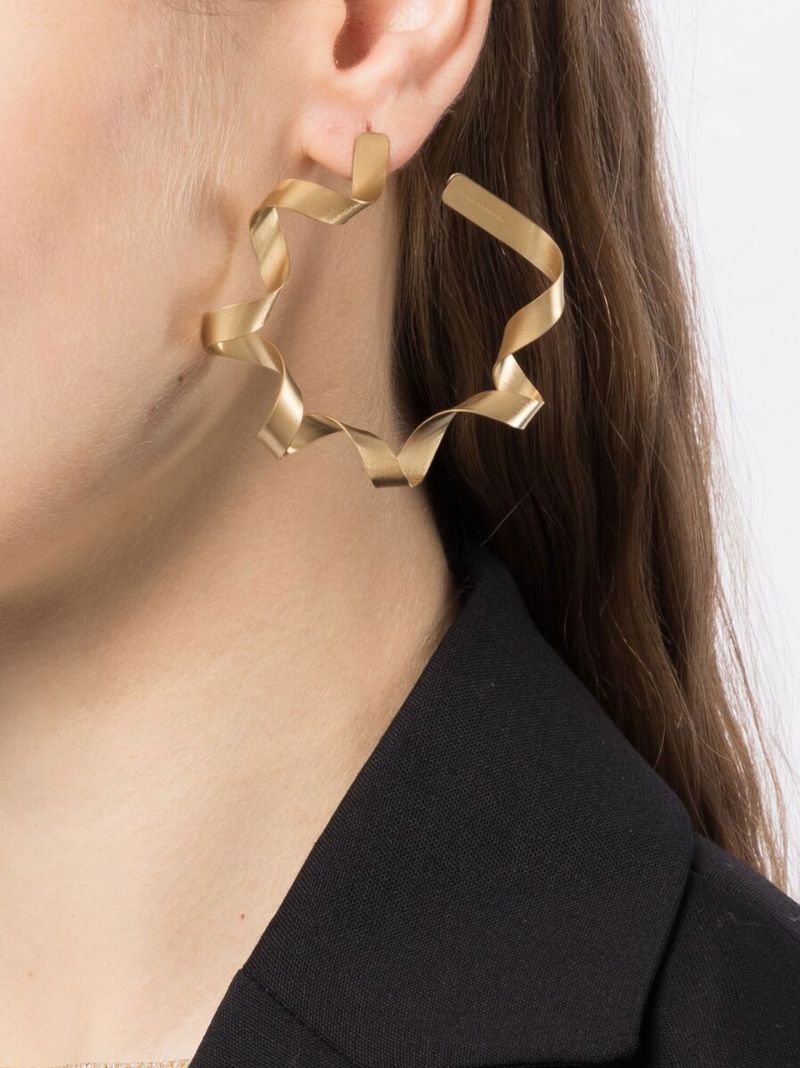 Gold Vermeil This Is What Happens When the Paper Shredder Malfunctions I Hoop Earrings