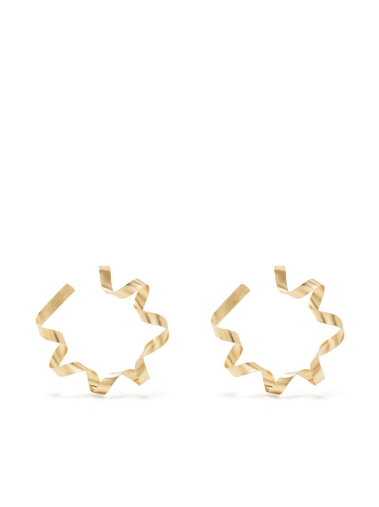 Gold Vermeil This Is What Happens When the Paper Shredder Malfunctions I Hoop Earrings