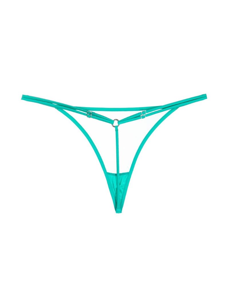 Green Sheer Mesh Thong