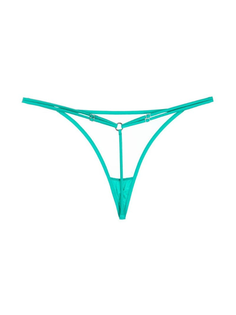 Green Sheer Mesh Thong