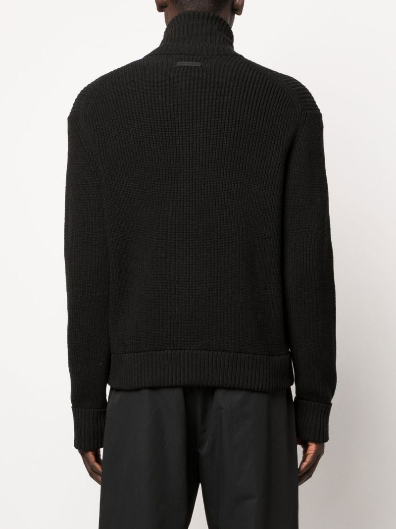 Black Full Zip Will-tech Sweater