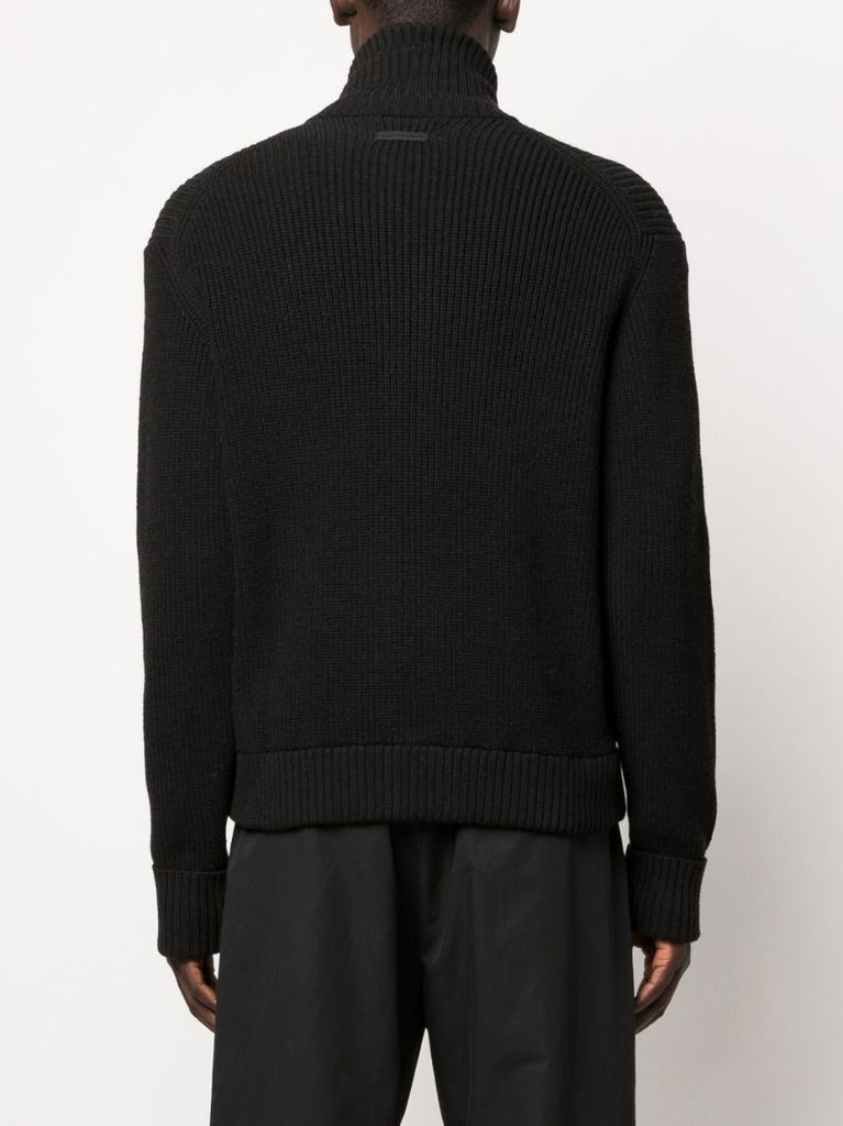 Black Full Zip Will-tech Sweater