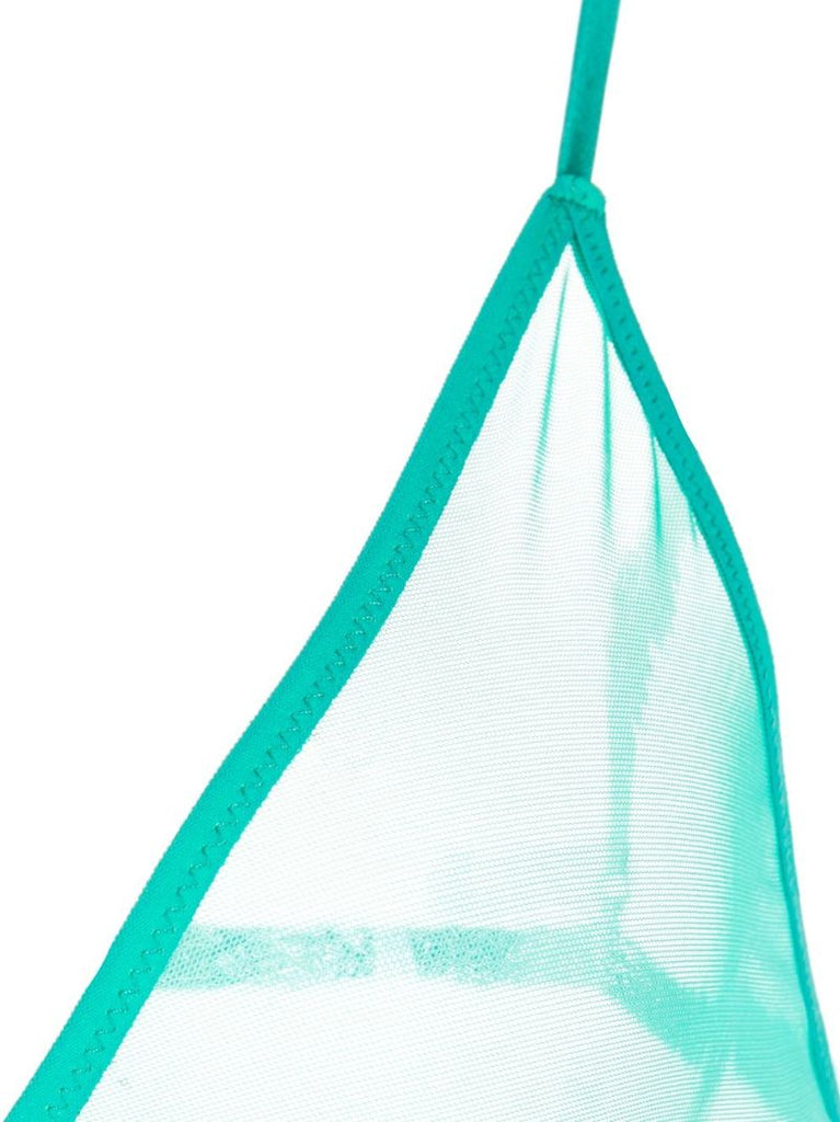 Green Sheer Triangle Bra