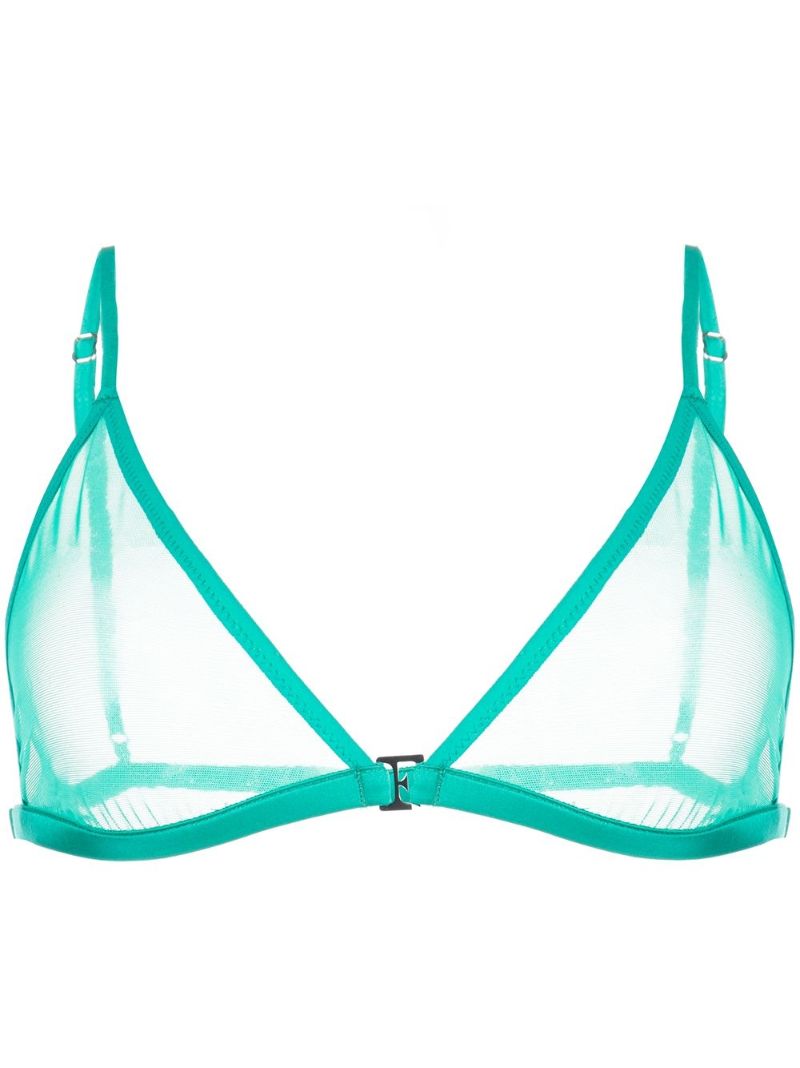 Green Sheer Triangle Bra