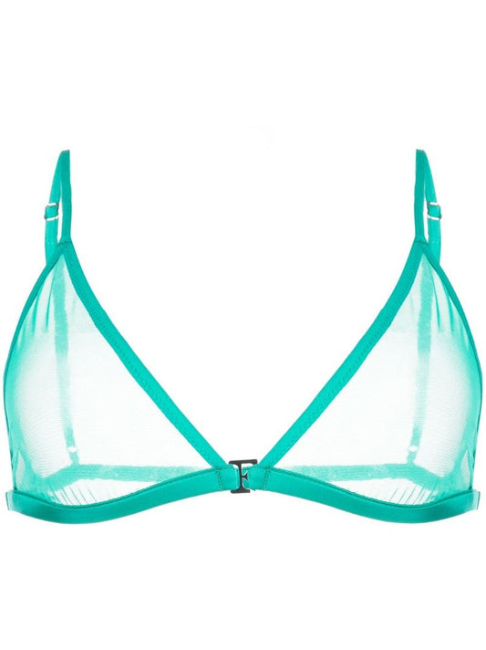 Green Sheer Triangle Bra