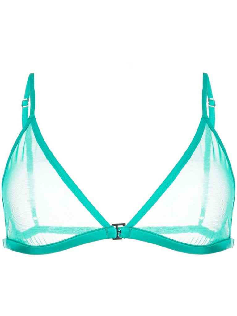 Green Sheer Triangle Bra