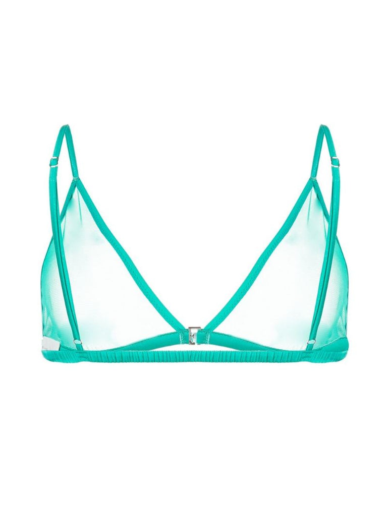 Green Sheer Triangle Bra