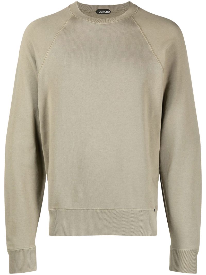Green Vintage Dyed Cotton Sweatshirt
