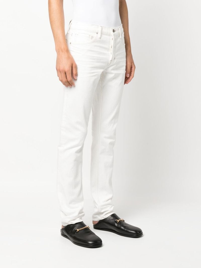 White Comfort Slim Leg Jeans