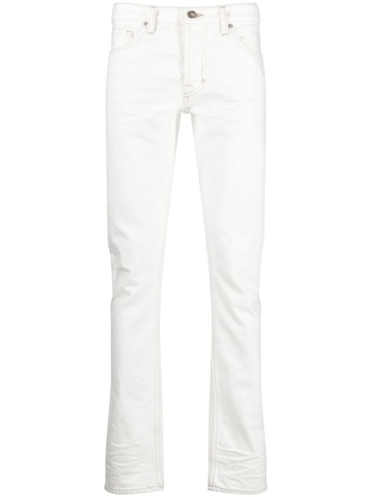White Comfort Slim Leg Jeans