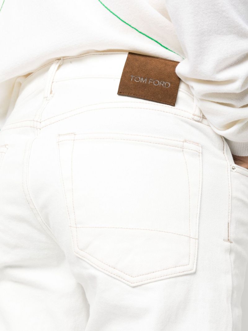 White Comfort Slim Leg Jeans