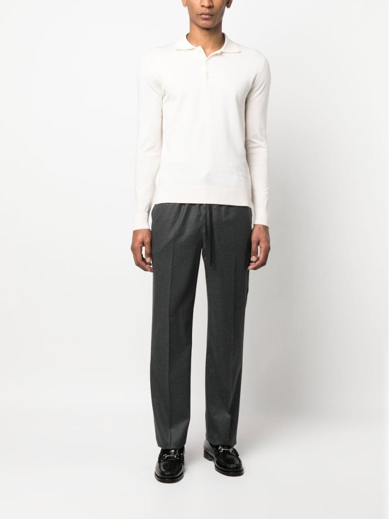 White Polo Collar Knitted Jumper