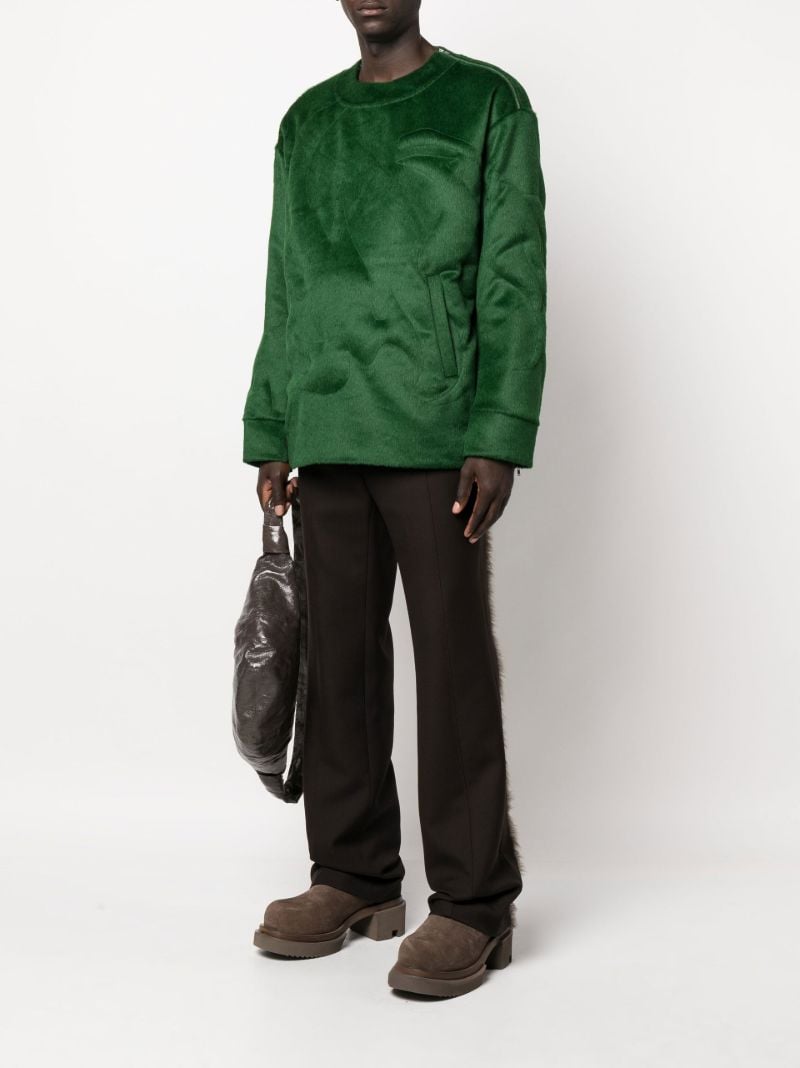 Green Graphic Print Sweater