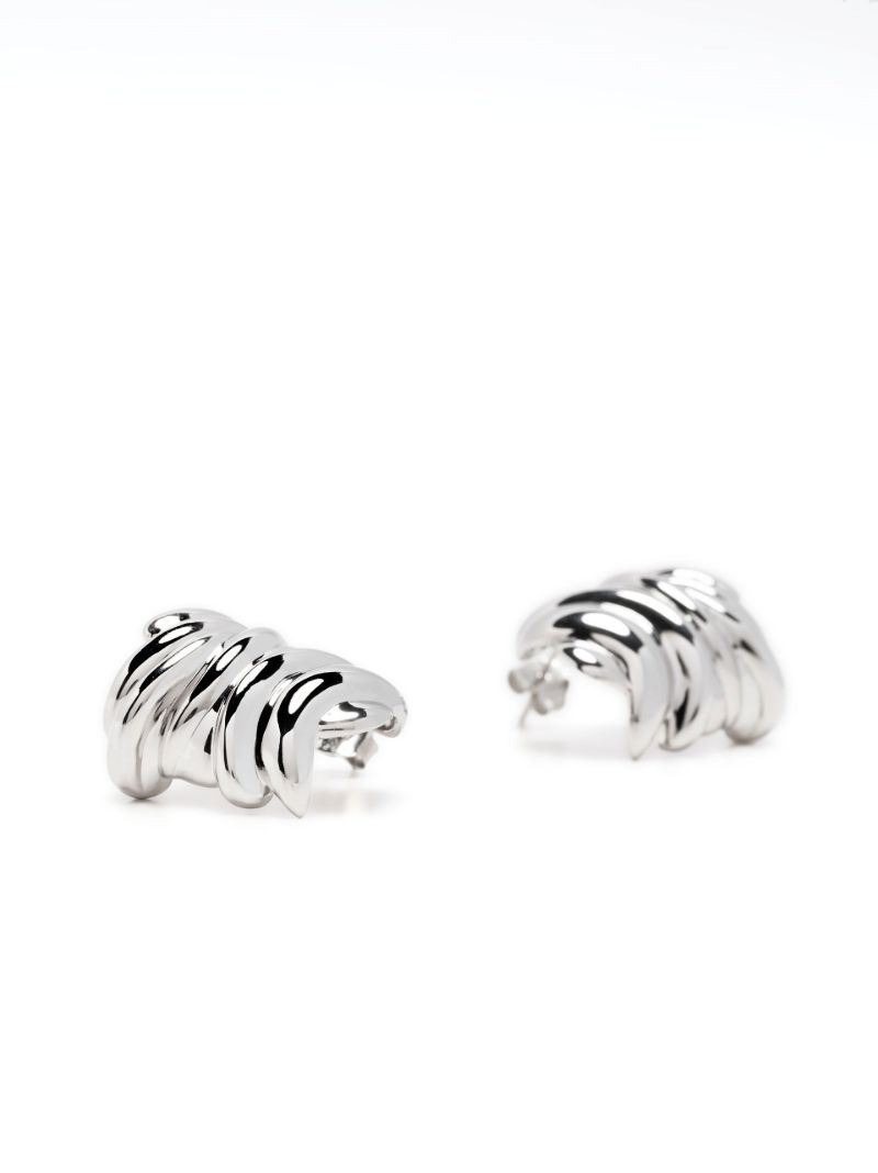 Platinum-plated Clash Hoop Earrings