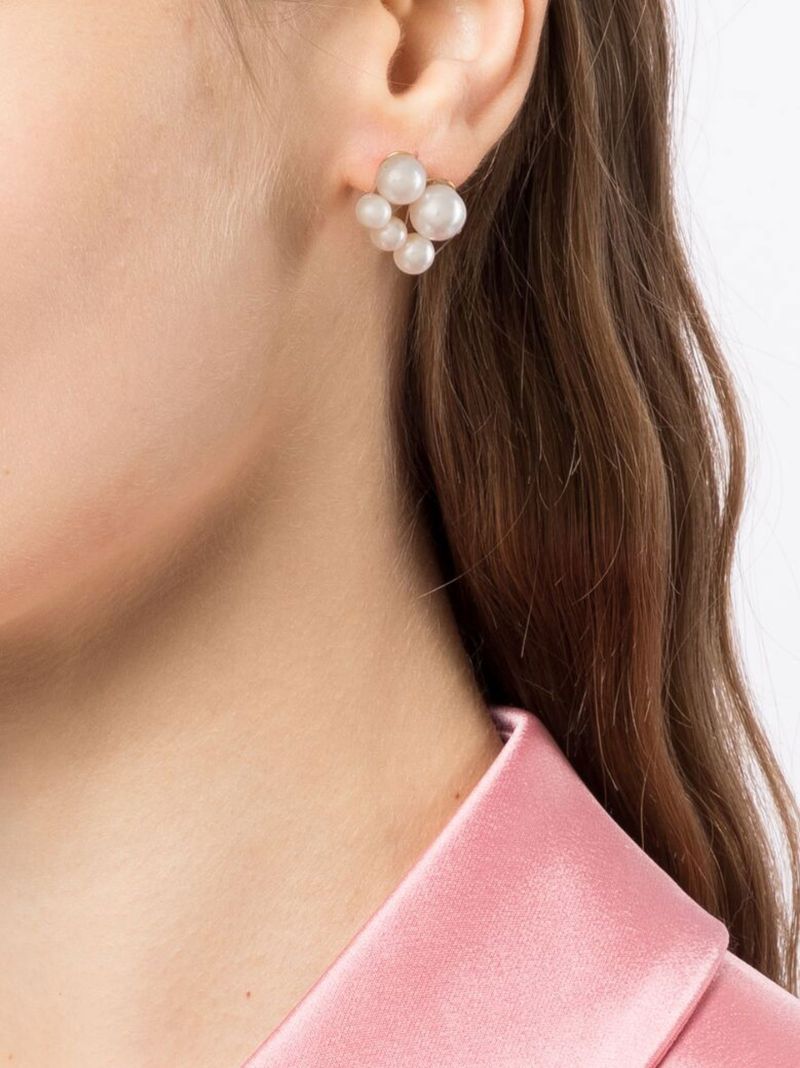 Gold Vermeil Universal Code Pearl Stud Earrings
