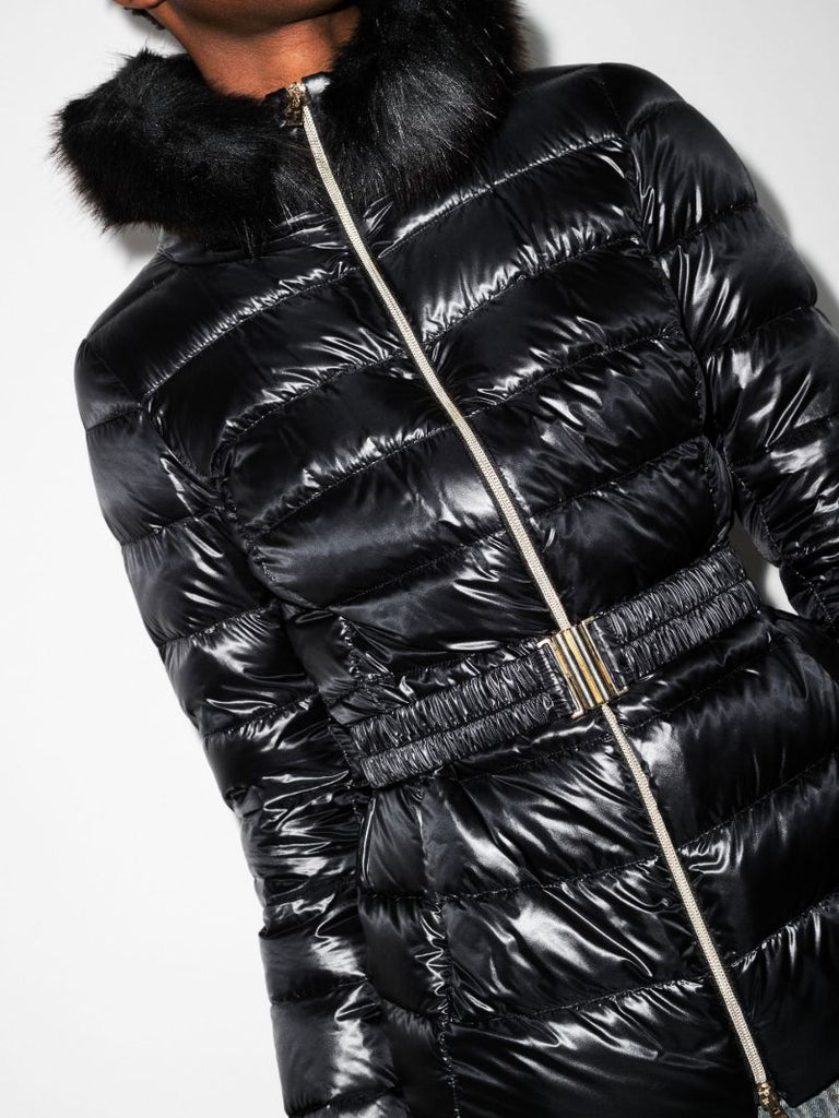 Black Claudia Hooded Down Jacket
