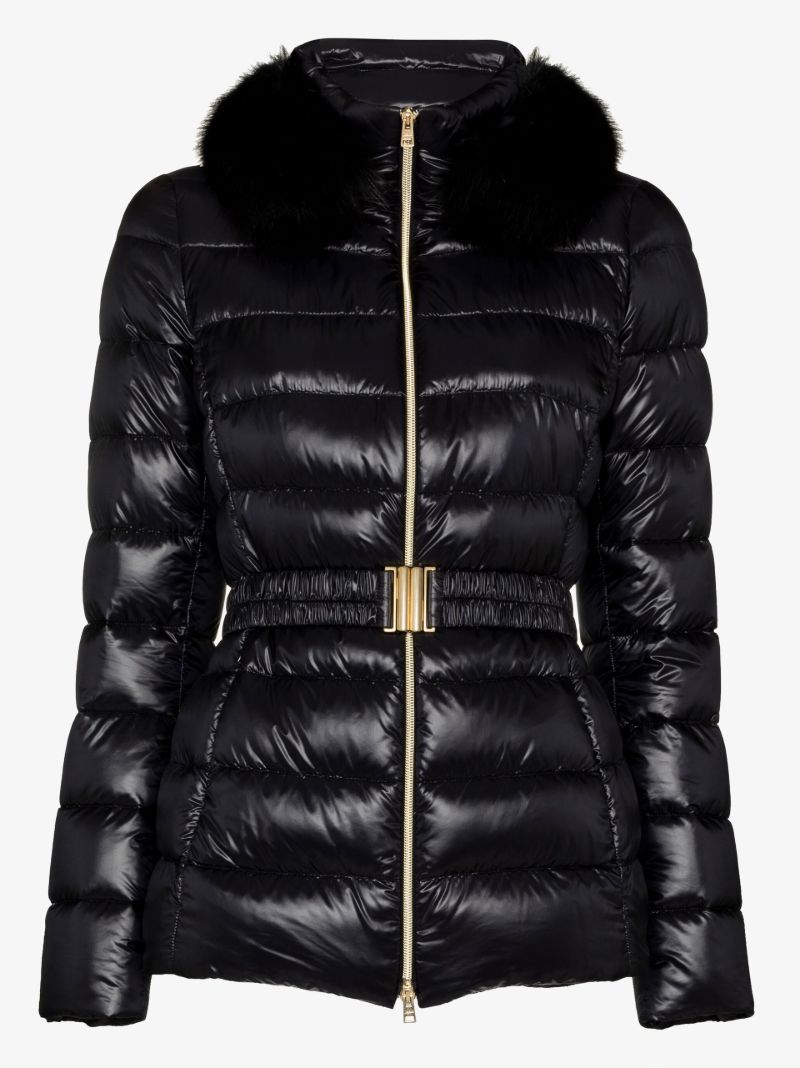 Black Claudia Hooded Down Jacket