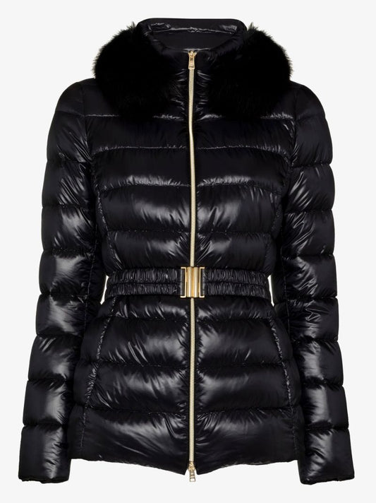 Black Claudia Hooded Down Jacket