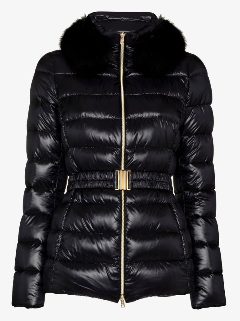 Black Claudia Hooded Down Jacket