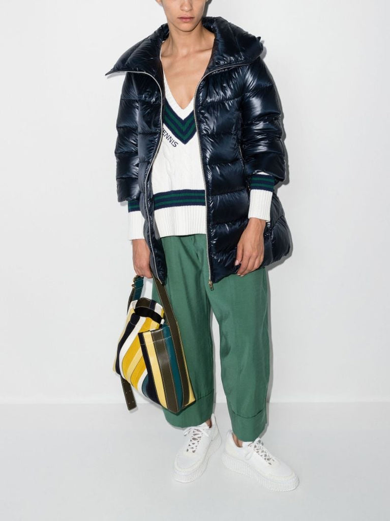 Blue Cleofe Cropped Sleeve Jacket