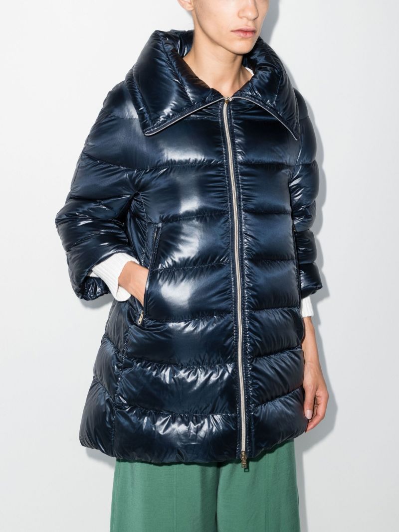 Blue Cleofe Cropped Sleeve Jacket